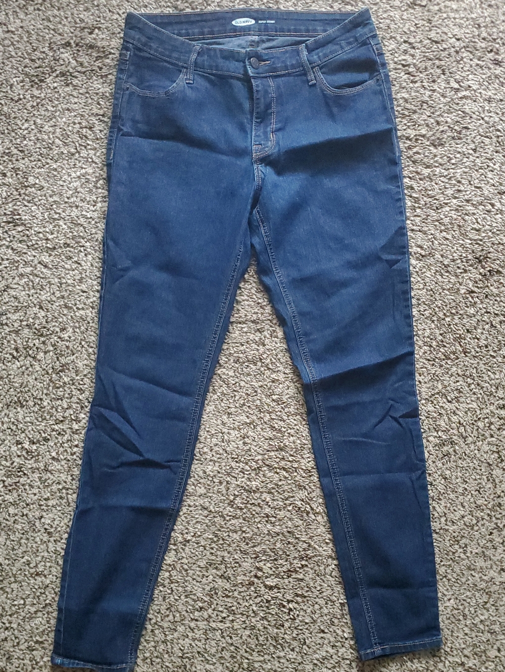 Old Navy Women's Dark Blue Skinny Jeans Size 6